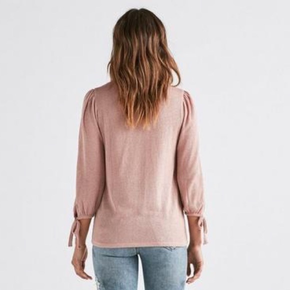 Lucky Brand Balloon Sleeve Tied Top- Medium- NWT - Picture 2 of 11